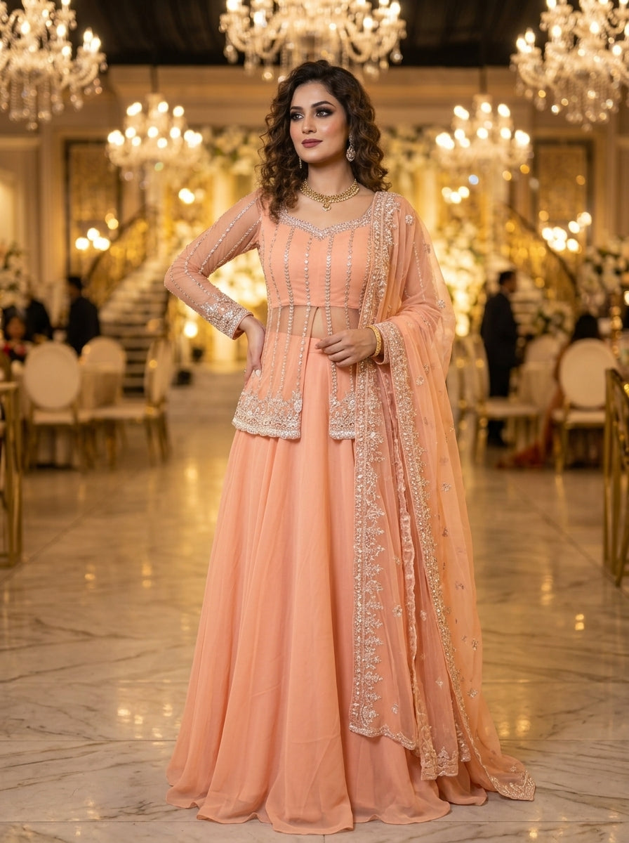 Crystal Radiance Designer Sharara Set