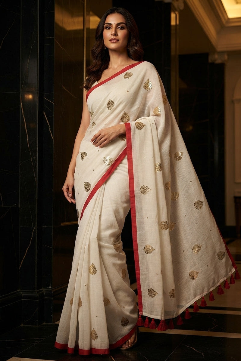 Mandarin Muse Mul Cotton Saree