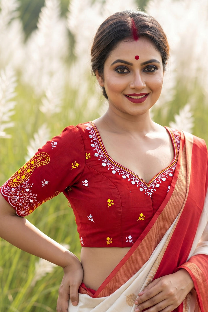 Agnishikha Vichitra Silk Blouse