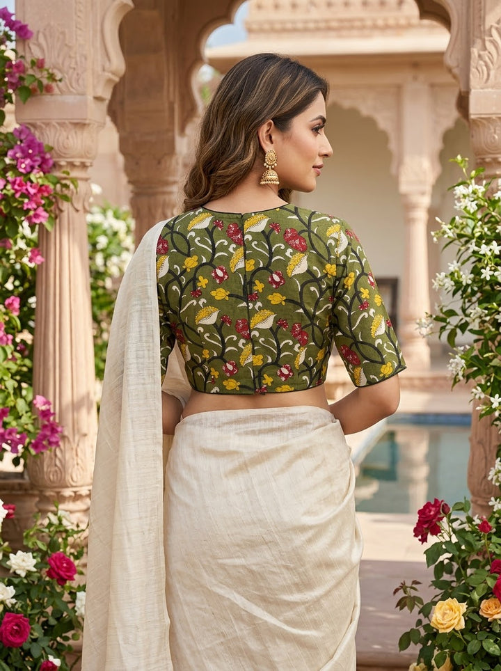 Floral Flex Kalamkari Blouse