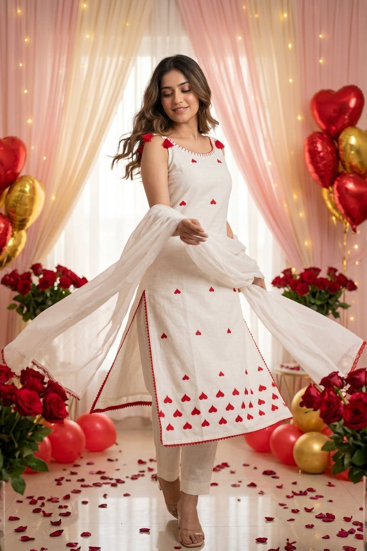 Breezy Blossom Cotton Kurti Set