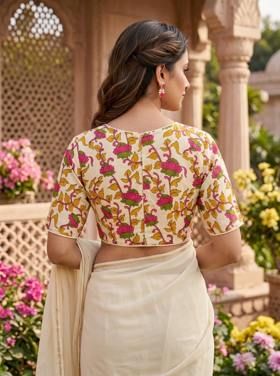 Floral Flex Kalamkari Blouse