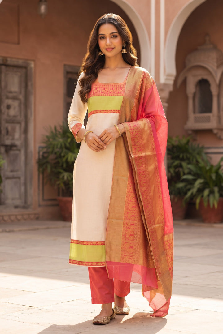 Triveni kanchi Cotton Kurti Set