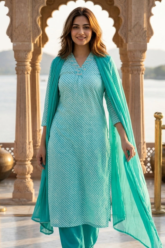 The Rolling Stone Cotton Kurti Set