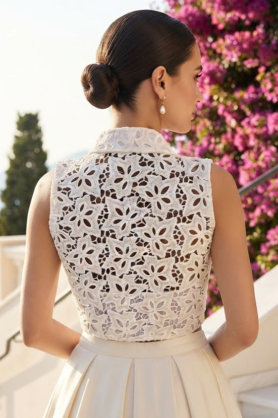 Camellia Bloom -Crochet  Blouse