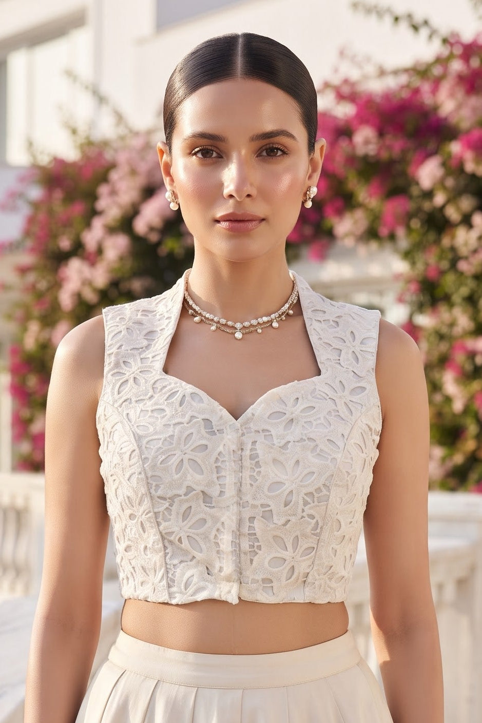 Camellia Bloom -Crochet  Blouse