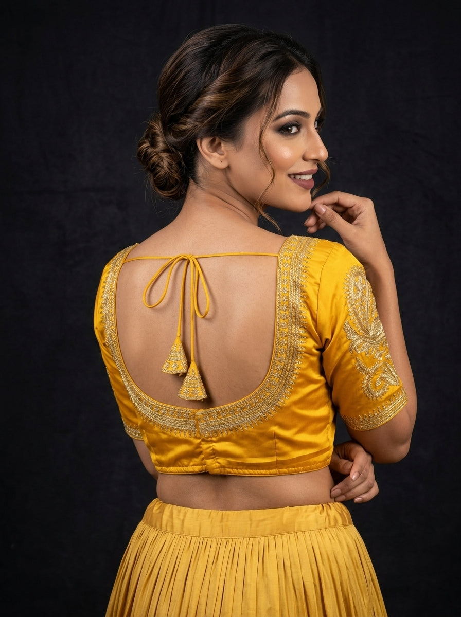 Golden Radiance Designer Blouse