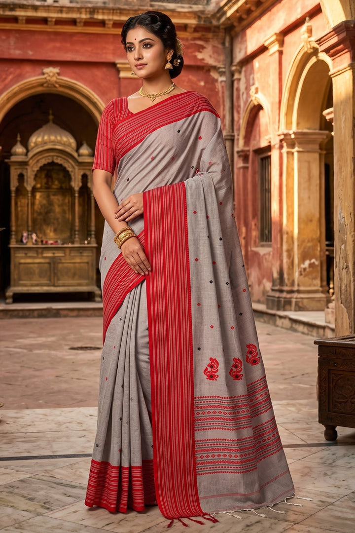 Luminary Cotton Banarasi Saree