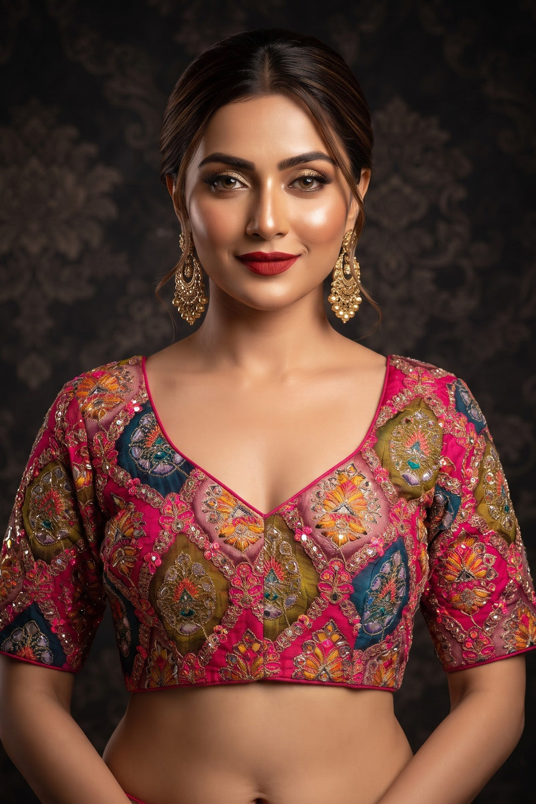 Dreams Become Design – Designer Zari & Sequins Crepe Blouse