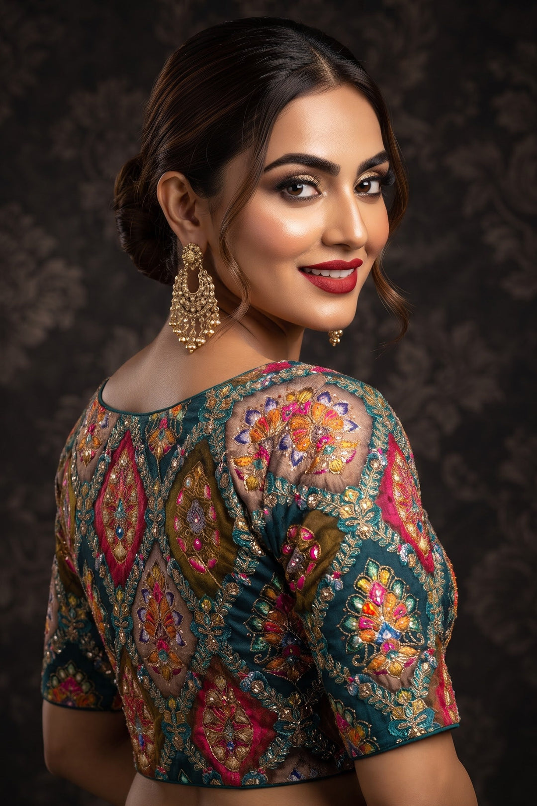 Dreams Become Design – Designer Zari & Sequins Crepe Blouse