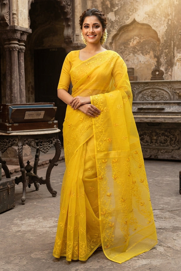 Tulir Taan Cotton Jamdani Saree