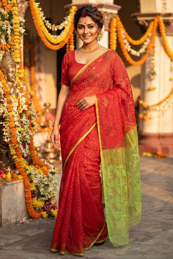 Ranga Harini Cotton Jamdani Saree