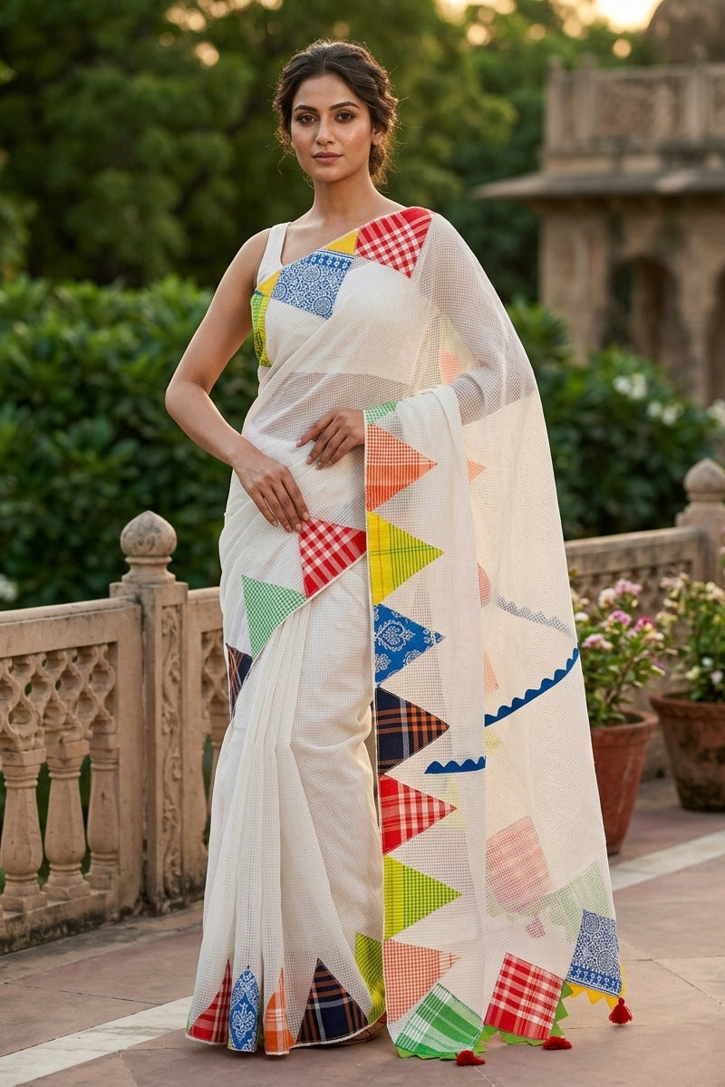Arambho - Reshom Kota Applique Saree