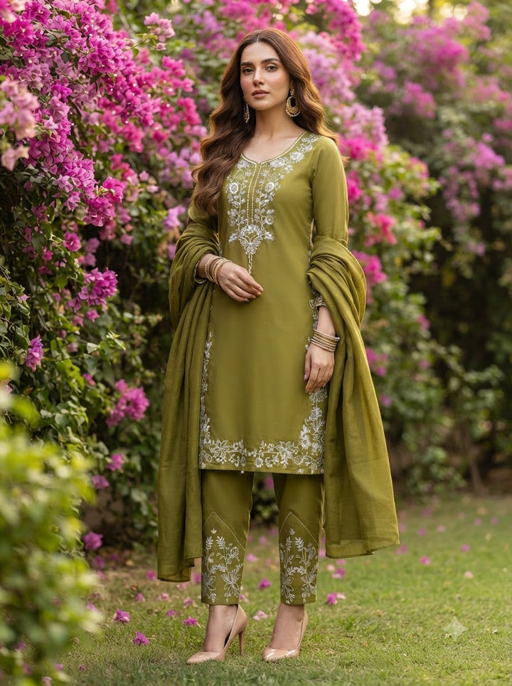 Pretty Petal Cotton Kurti Set