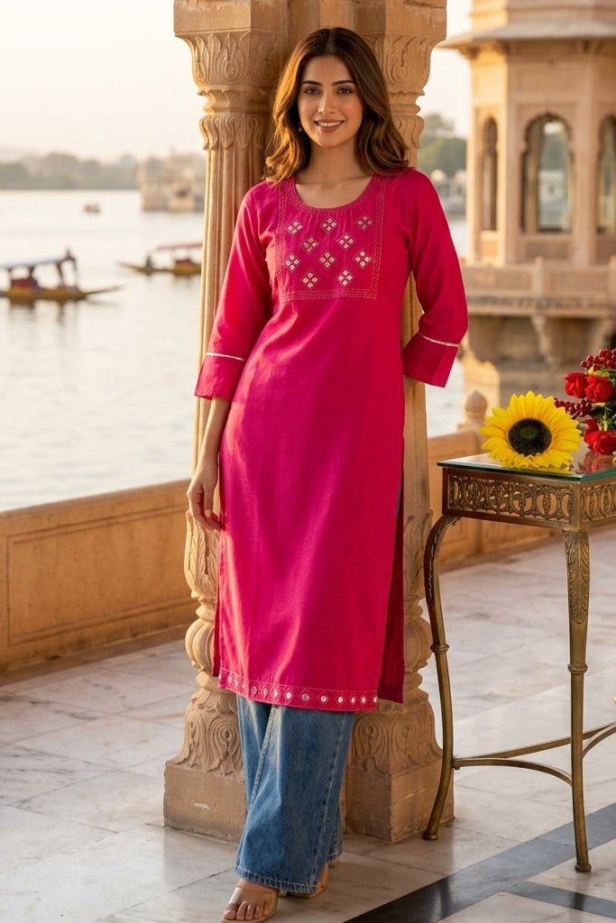 Sweet Pink -Short Kurti