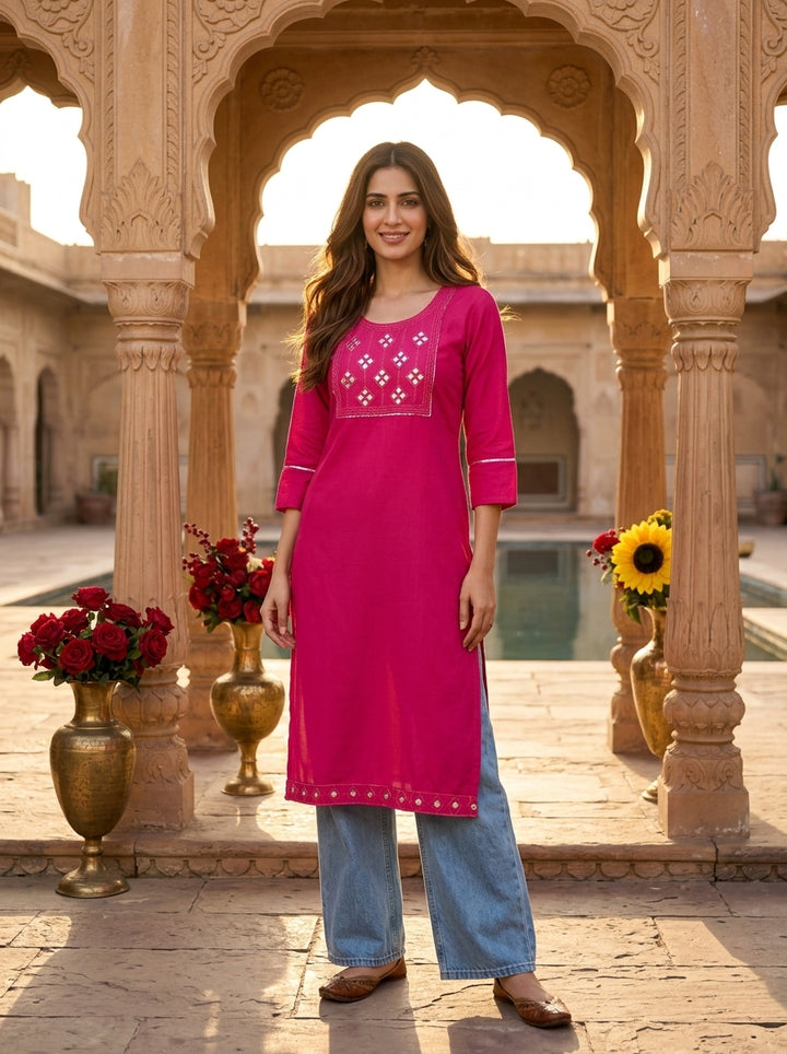 Sweet Pink -Short Kurti