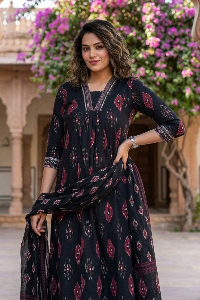 Chikankari kurta set — mockup photo