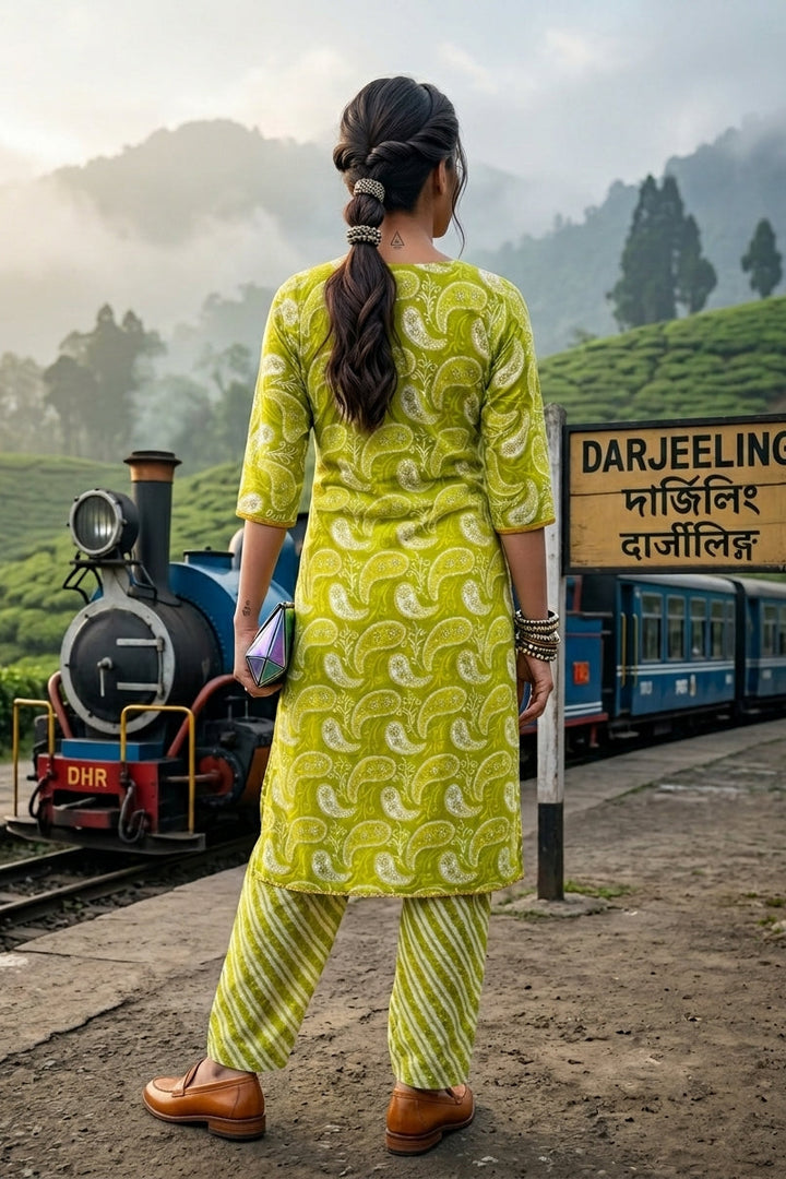 Cloud Kiss Cotton  Kurti Set