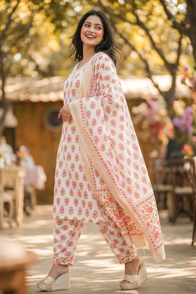 Fine Floral Suit Set