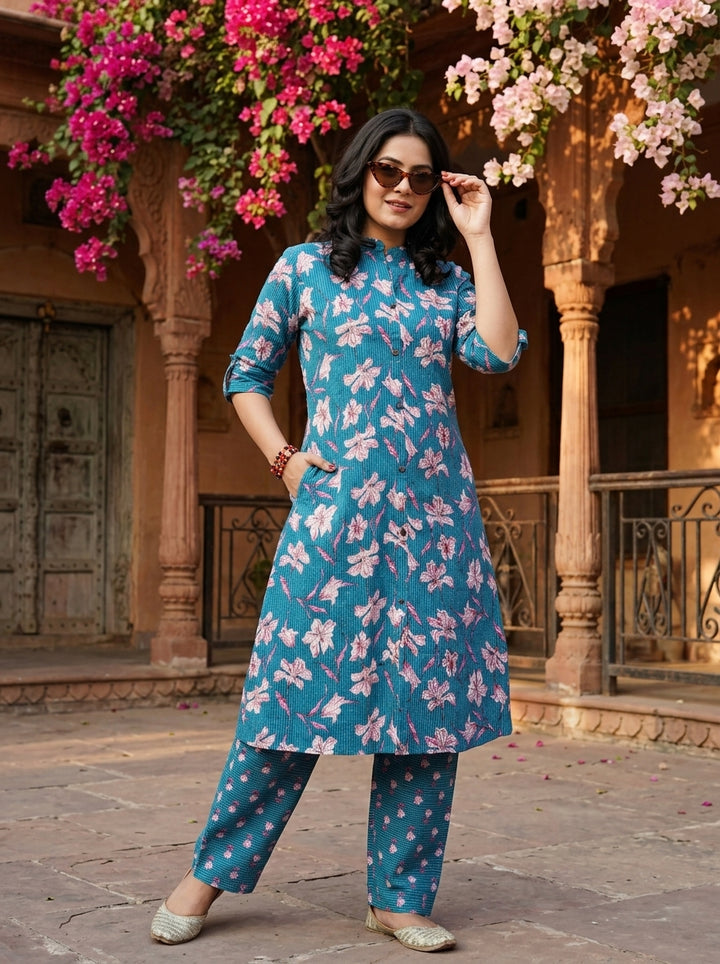 Style With Comfy-Kantha Cotton Coord Set