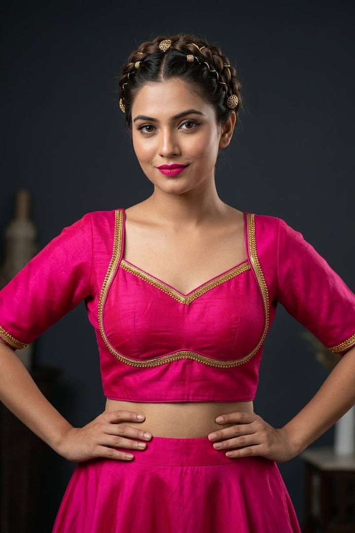 Royal Bloom- Vichitra Silk Blouse