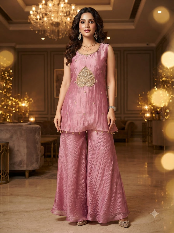 Starlit Charm Salsa Silk Co-ord Set