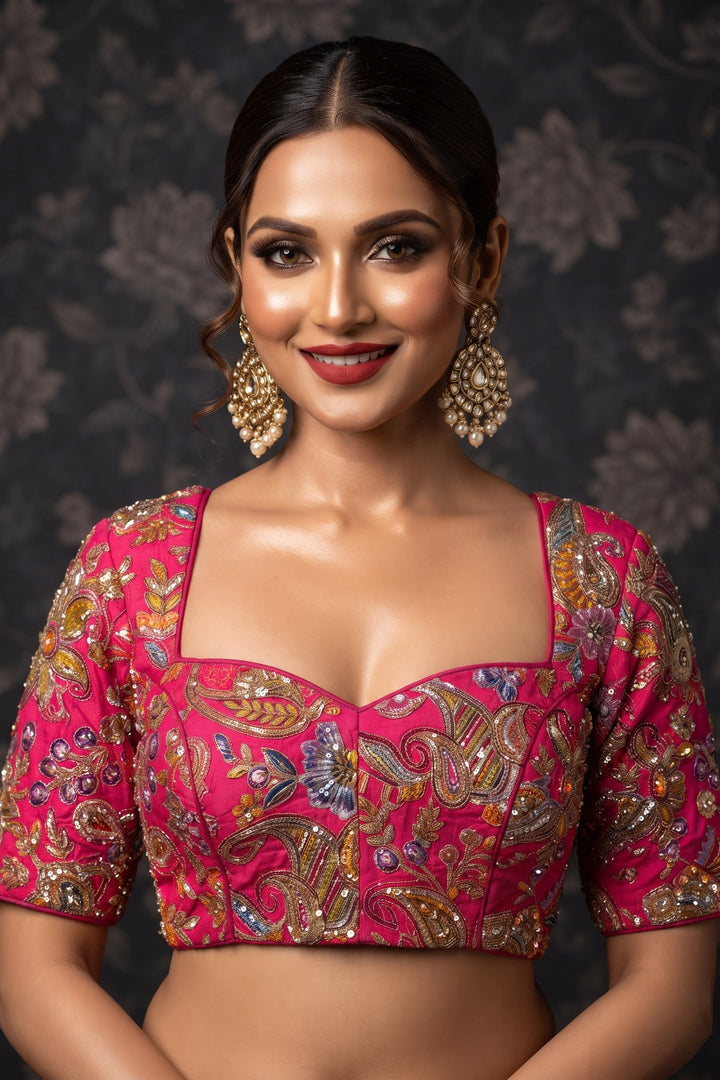 Own The Dream – Designer Zari & Sequins Crepe Blouse