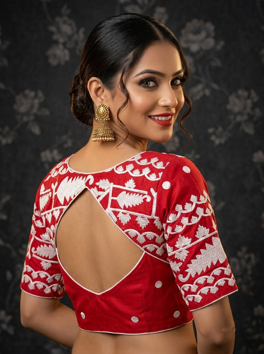 A Love Affair- Designer Vichitra Silk Blouse