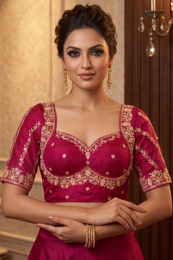 Fashion Fever Vichitra Silk Blouse