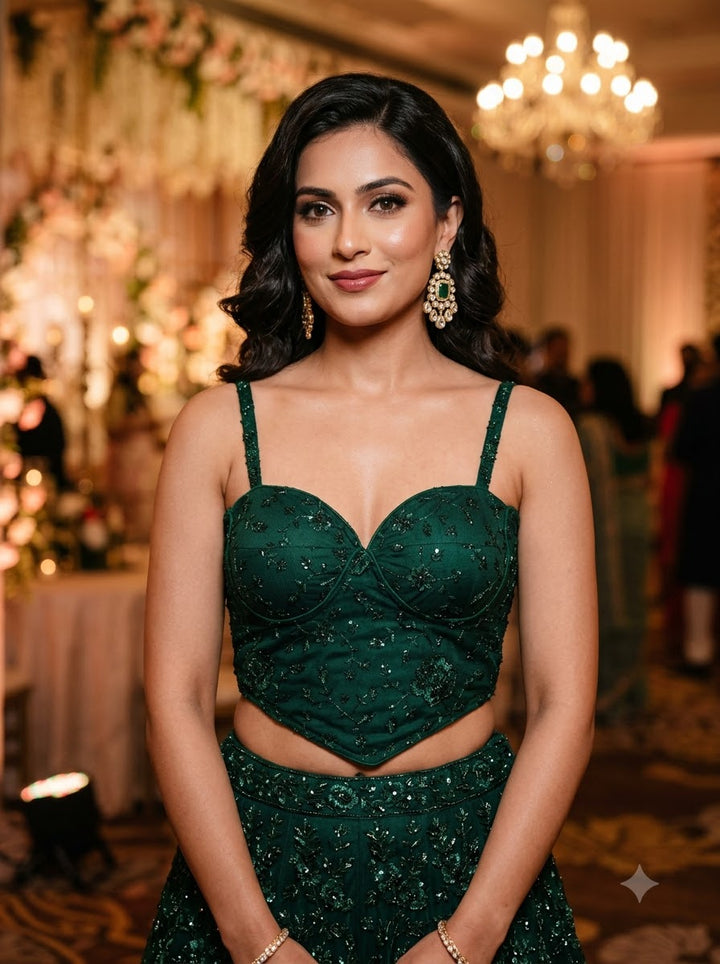 Beauty in Bling – Designer Katdana & Thread Embroidered Blouse