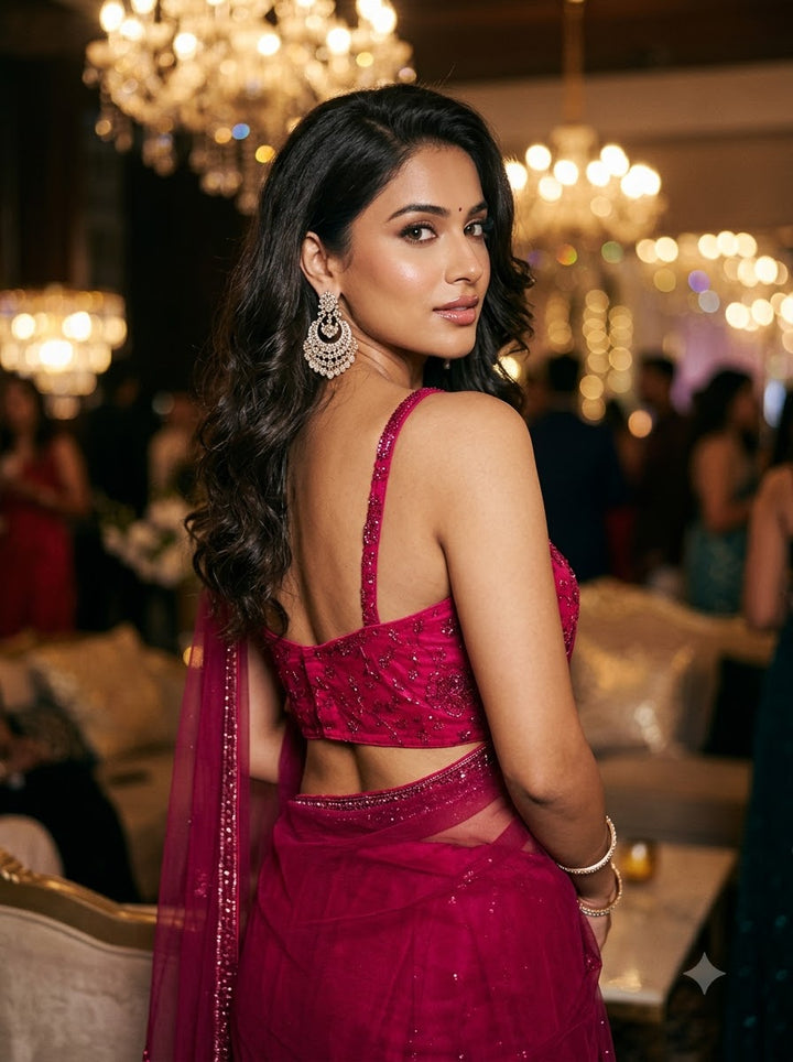 Beauty in Bling – Designer Katdana & Thread Embroidered Blouse