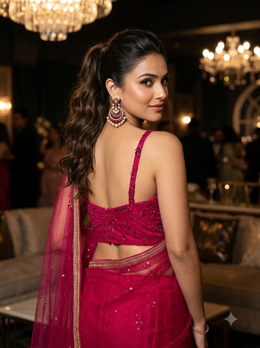 Beauty in Bling – Designer Katdana & Thread Embroidered Blouse