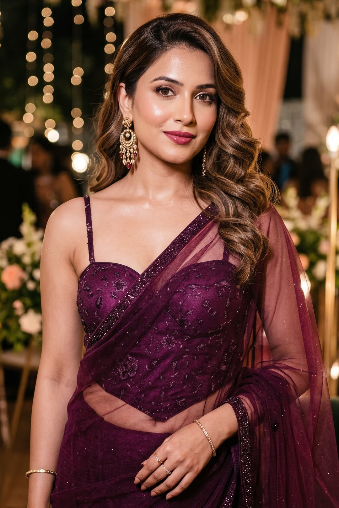 Beauty in Bling – Designer Katdana & Thread Embroidered Blouse