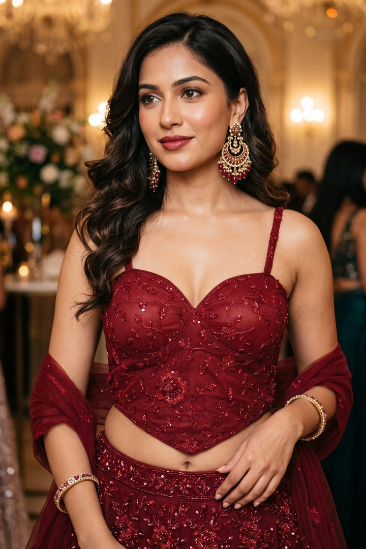 Beauty in Bling – Designer Katdana & Thread Embroidered Blouse