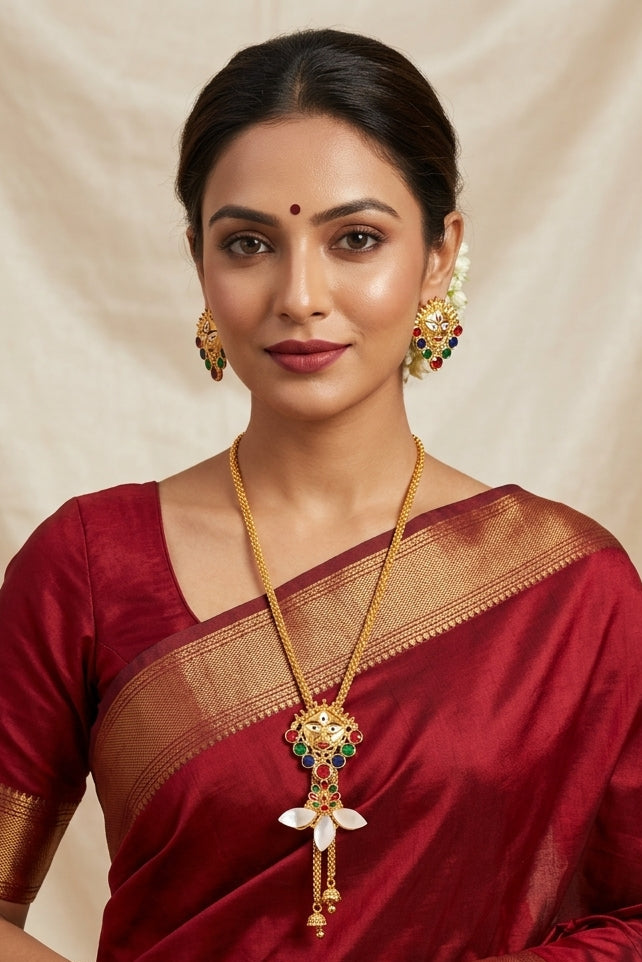 Devi Ma- Gold Plated Necklace Set (Sea Shell)
