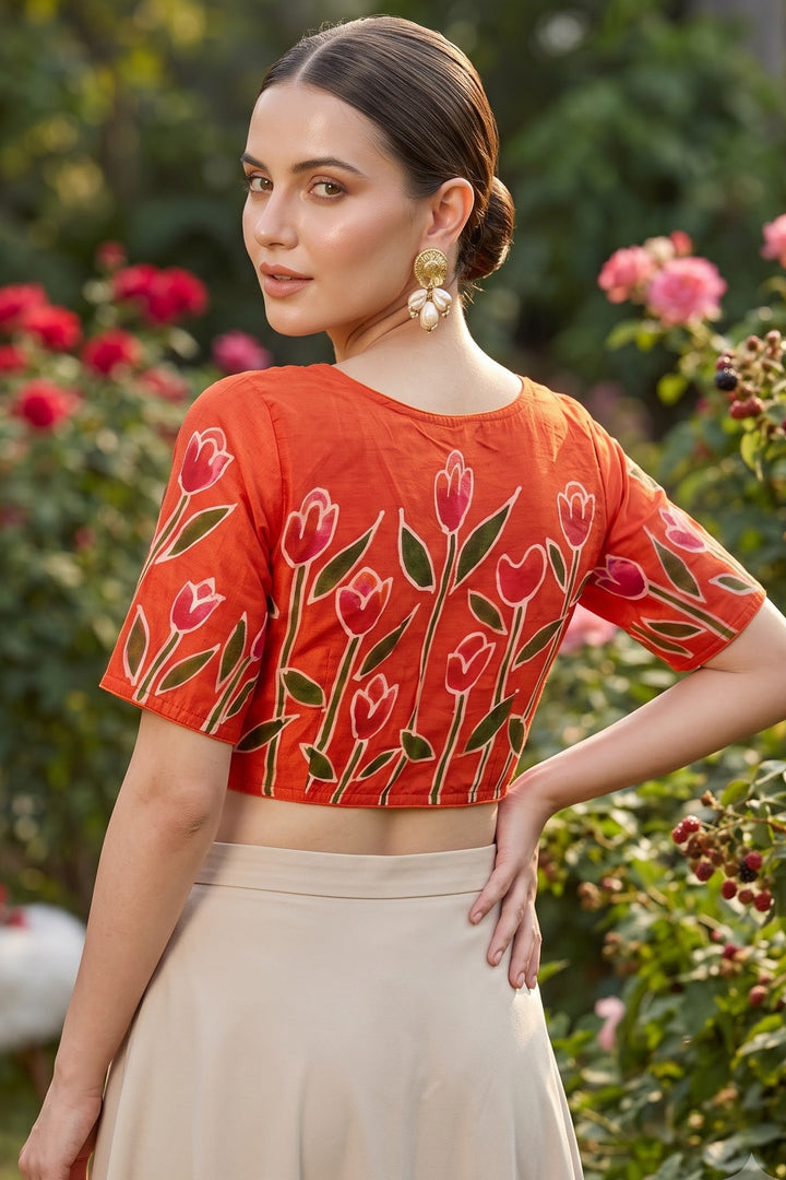 Tulip Charm Batik Blouse