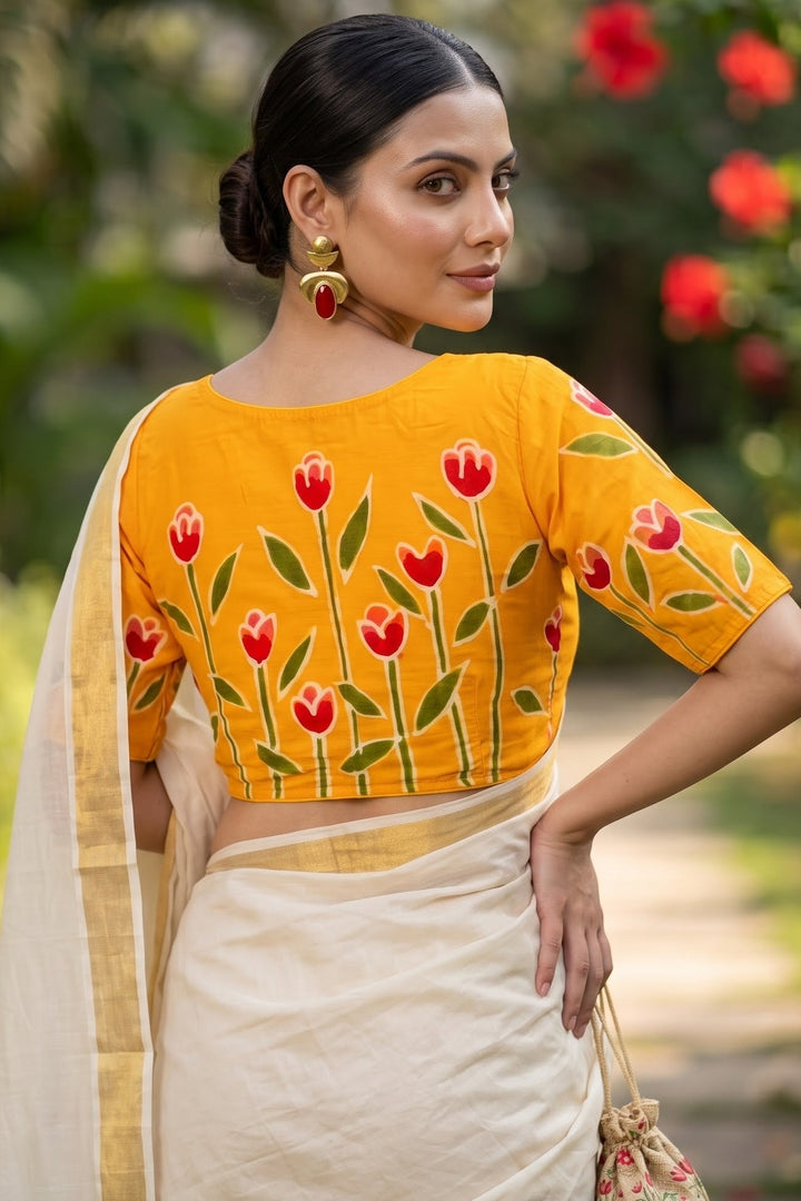 Tulip Charm Batik Blouse