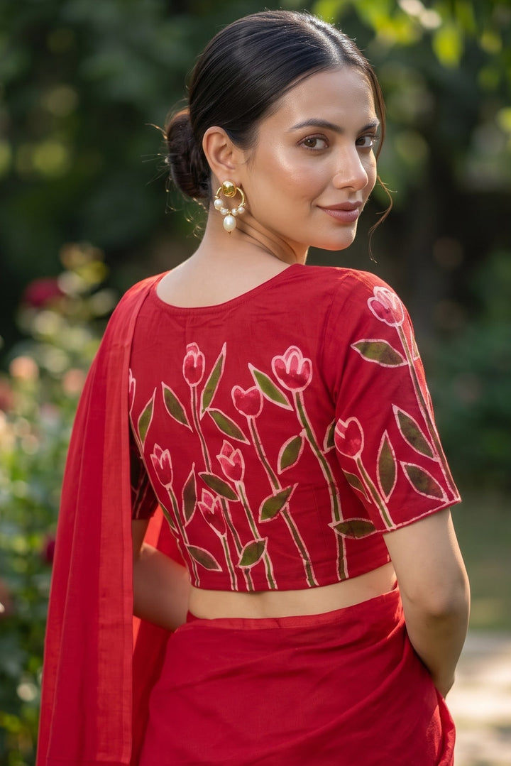 Tulip Charm Batik Blouse