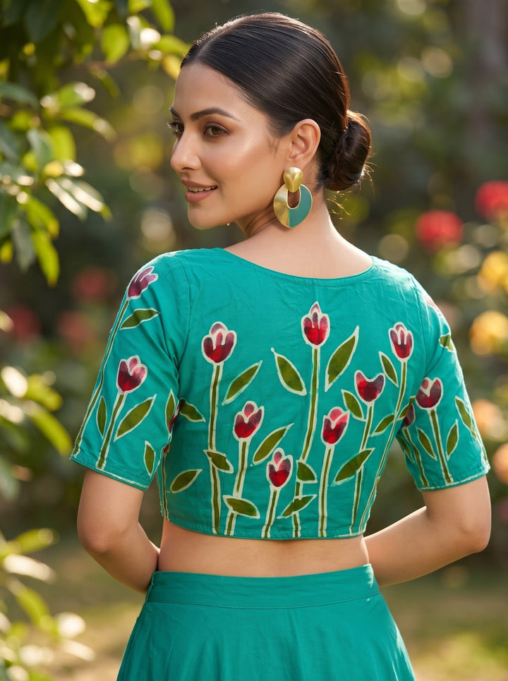 Tulip Charm Batik Blouse