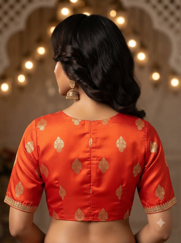 Sunehri Adaa Mashru Banarasi Silk Blouse