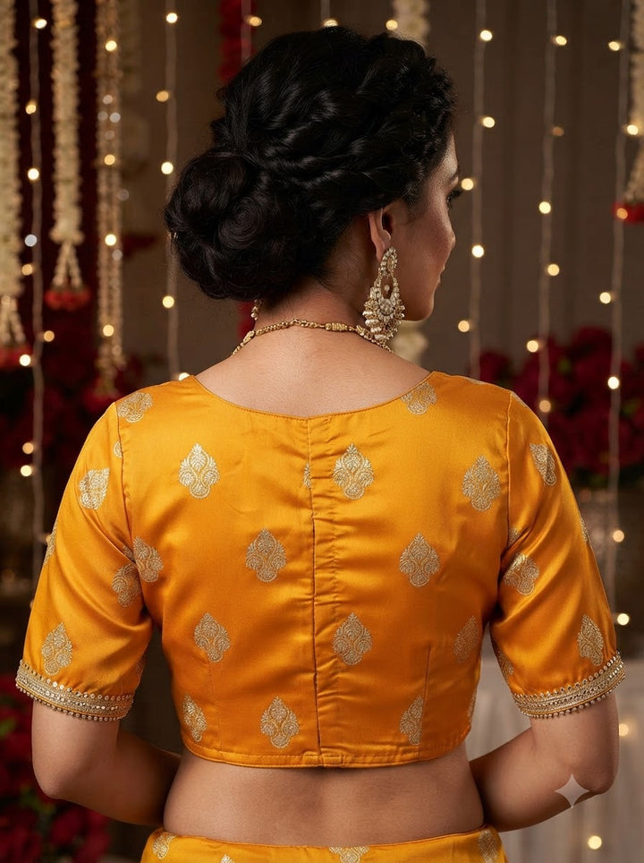 Sunehri Adaa Mashru Banarasi Silk Blouse