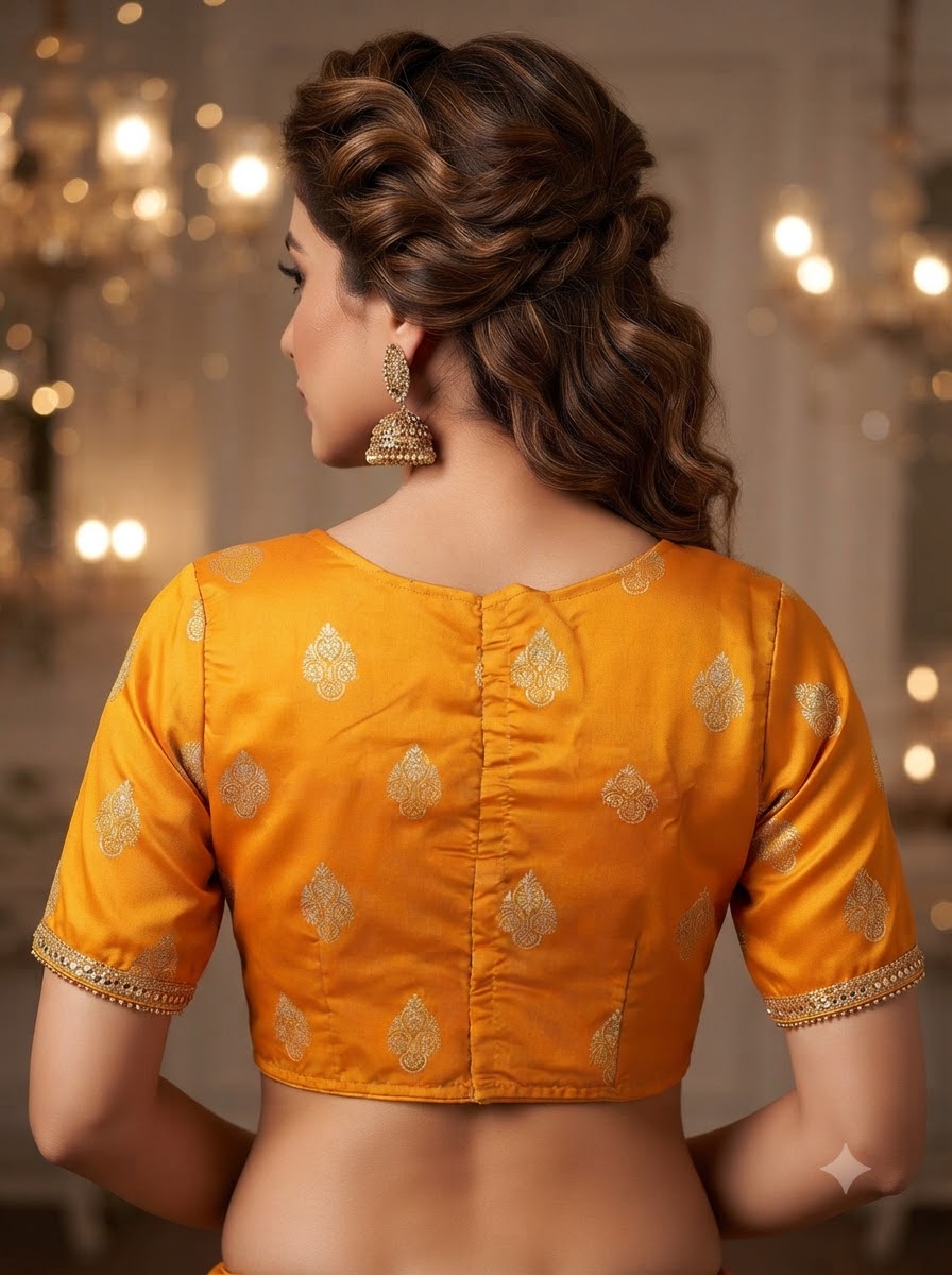Sunehri Adaa Mashru Banarasi Silk Blouse