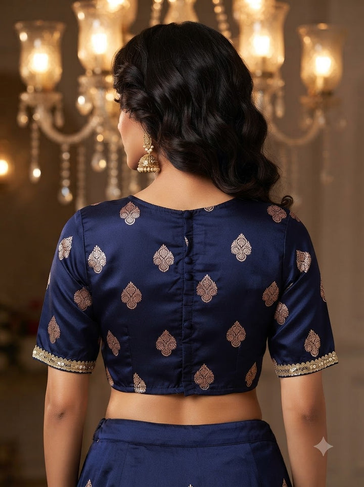 Sunehri Adaa Mashru Banarasi Silk Blouse