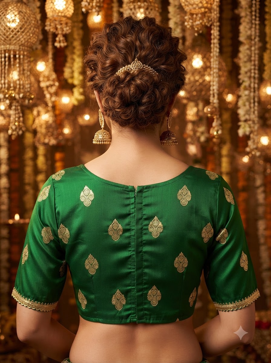 Sunehri Adaa Mashru Banarasi Silk Blouse