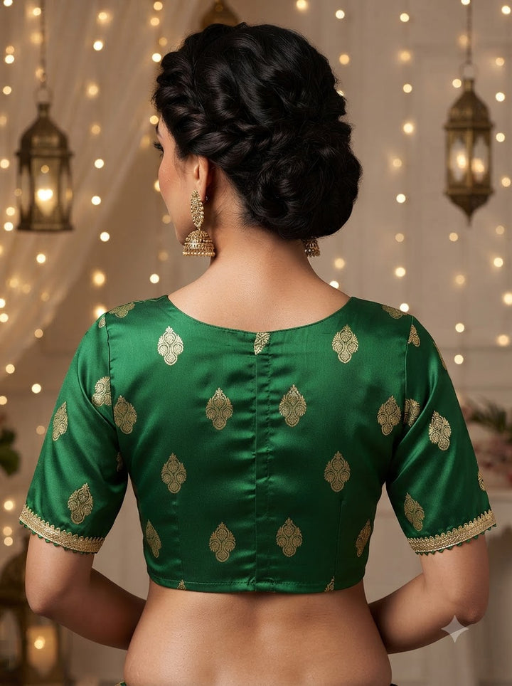 Sunehri Adaa Mashru Banarasi Silk Blouse