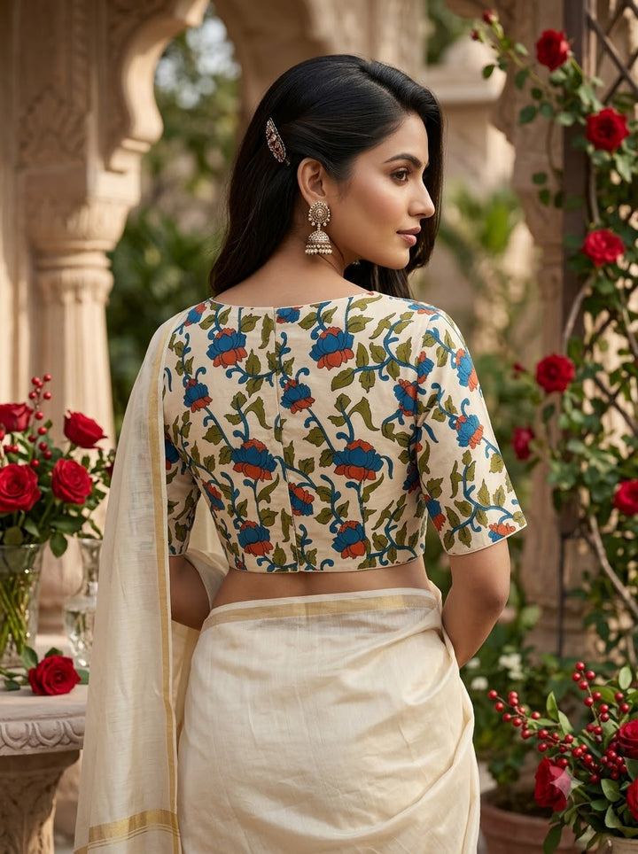 Floral Flex Kalamkari Blouse