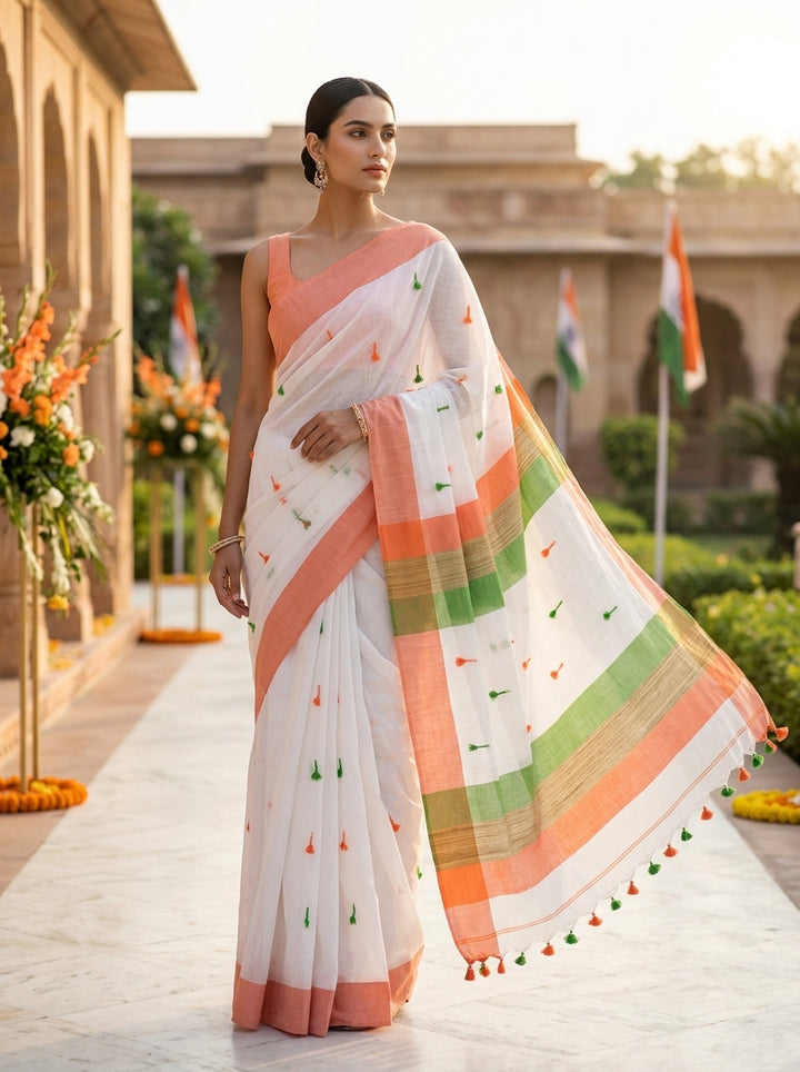Amar Bharat – Independence Day Special Khadi Cotton Saree