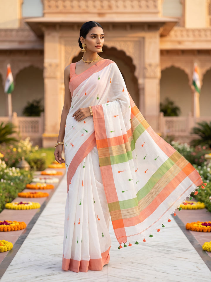 Amar Bharat – Independence Day Special Khadi Cotton Saree