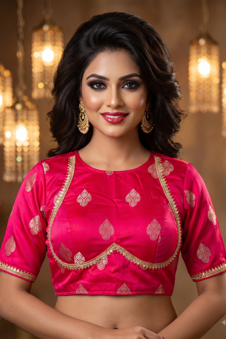 Sunehri Adaa Mashru Banarasi Silk Blouse
