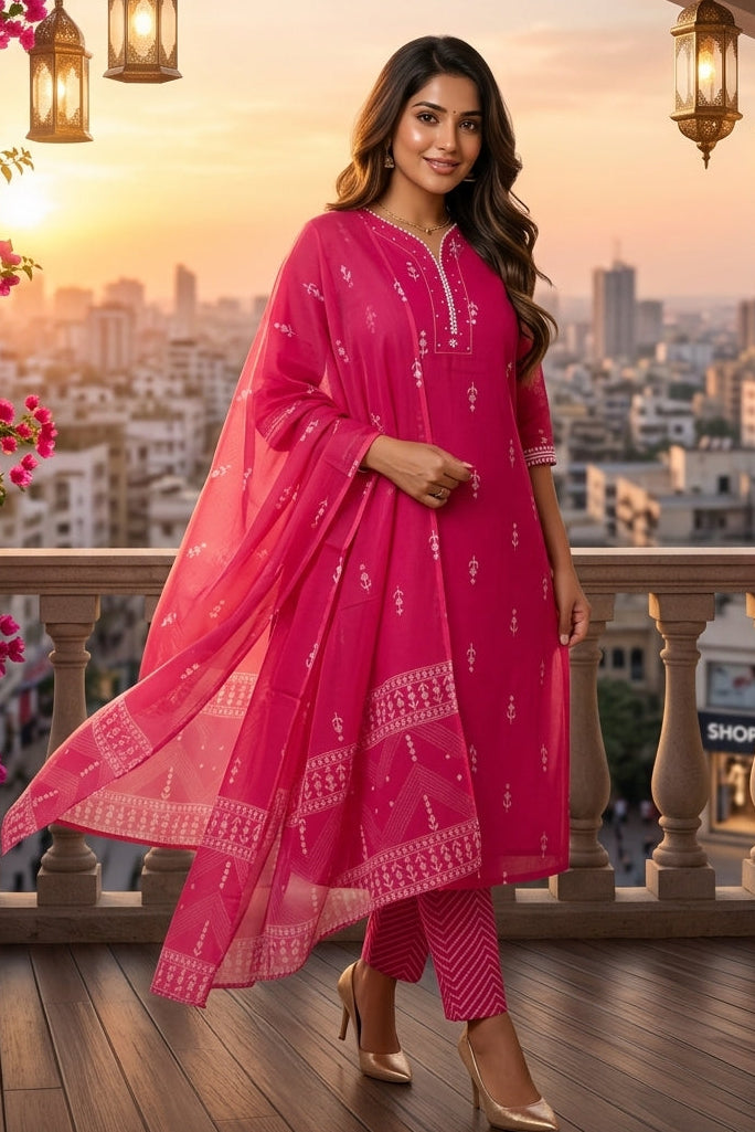 First Choice-Special Cotton Kurti Set